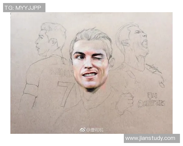用彩铅描绘足球明星的精彩瞬间与独特魅力的艺术作品展示